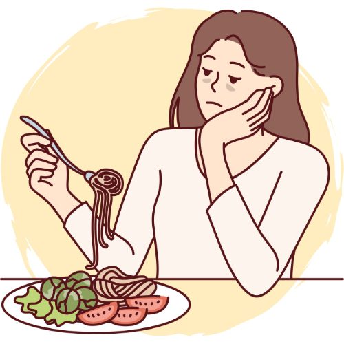 Woman unhappy with poor quality daily meals