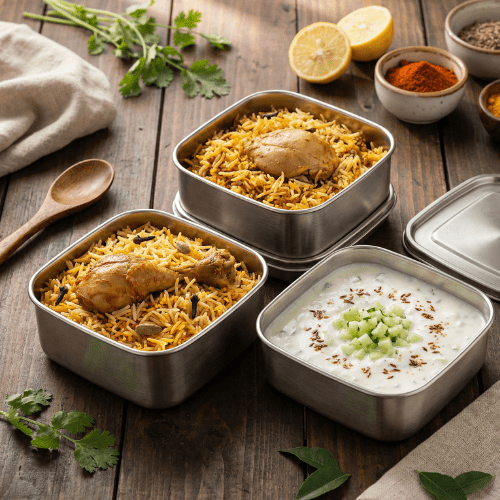 Chicken Biryani Meal with Raita