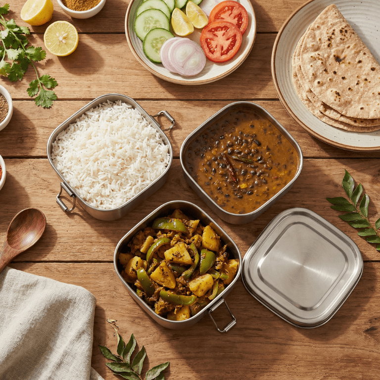 Fresh and hygienic home-style tiffin meals delivered daily